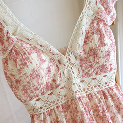 Floral Print Sleeveless Nightgown