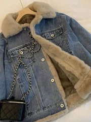 Denim Fur Lining  Jacket - Free From Label