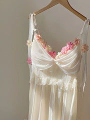 Floral Mesh Frill Lingerie Nightdress