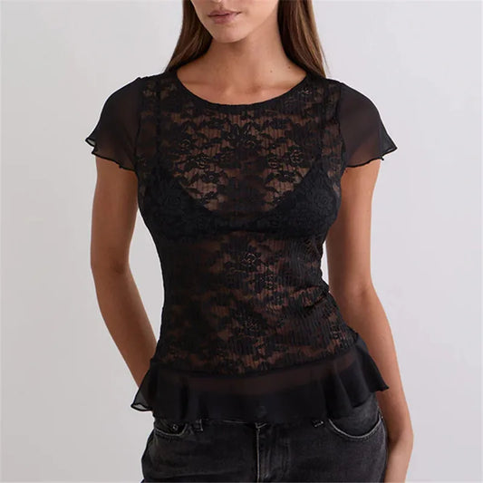 Lace Sheer T-Shirt
