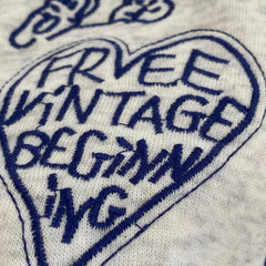 Grey Heart Embroidered Sweatshirt