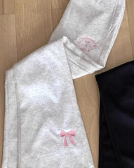 Flare High Waist Butterfly Embroidery Track Pants