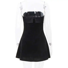 Velvet Strapless Mini Dress