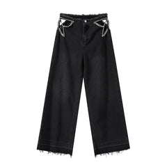 Crystal Star Hollow Out Jeans