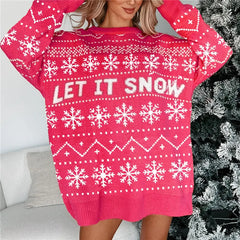 Winter Let It Snow Snowflake Sweater