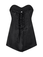 Sweetheart Neck Asymmetrical Hem Corset Mini Dress