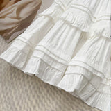 Mini Pleated Textured Layered Skirt