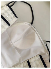 White Sequin Bead Embroidery Strapless Dress