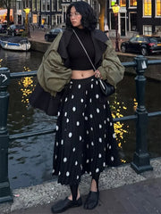 Polka Dot Maxi Skirt