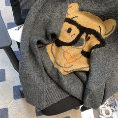 Bear Embroidered Sweater