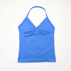 Halter Seamless Tank With Removable Pads