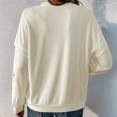 Hollow Out Eyelet Embroidery Pullover