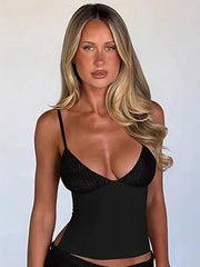 Sequin Spaghetti Strap Crop Top