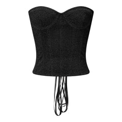 Sequin Strapless Corset Top