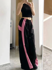 Women Hip Hop Baggy Straight Streetwear Trousers