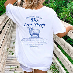 The Lost Sheep Back Print Bible Verse Inspirational Graphic Tees