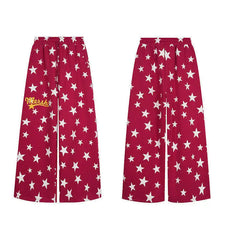 Star Print Baggy Sweatpants