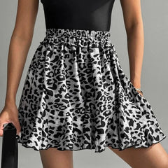 Leopard Printed Mini Skirt