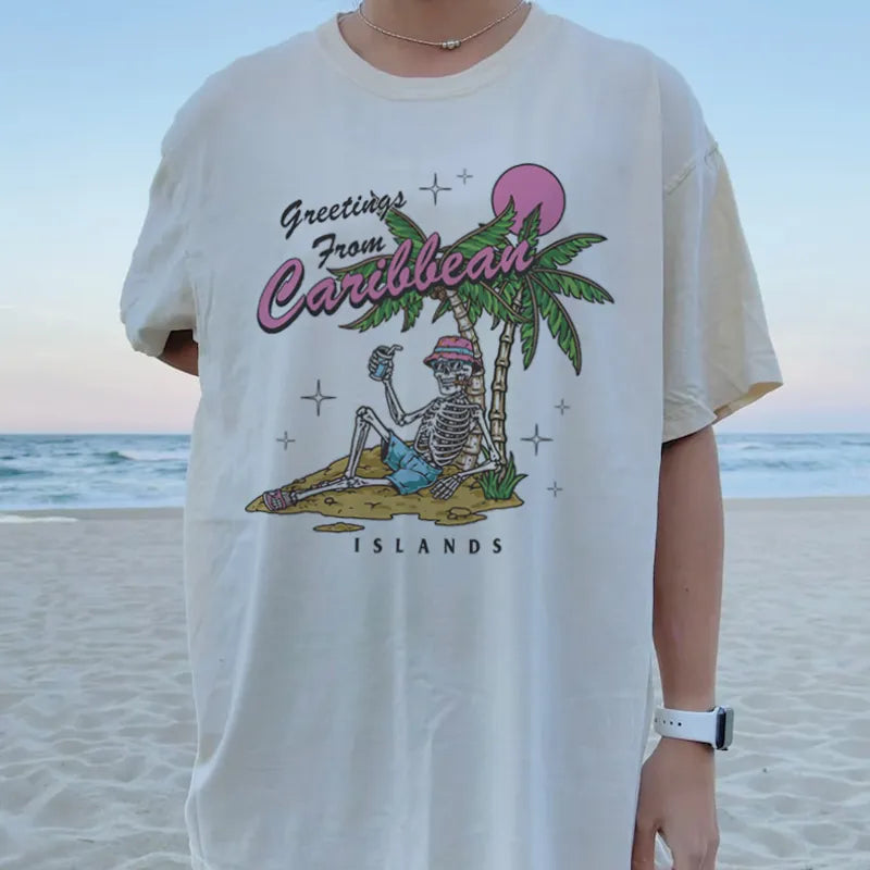 Tropical Beach T-Shirt - Free From Label