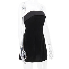 Velvet Strapless Mini Dress