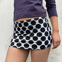 Polka Dot Pencil Mini Skirt