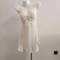 Tie Up V-neck Slip Nightdress