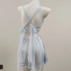 Back Cross Tie Up Slip Nightdress