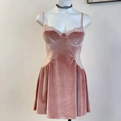 Velvet Lace Side Cut Out Nightdress