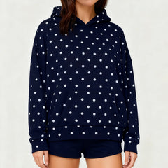 Polka Dot Printed Hoddie