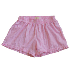 Elastic Waist Striped Plaid Print Shorts