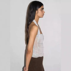 Sheer Knit Halter Top