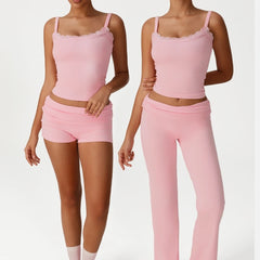 High Waist Bell-bottoms Fitness Bra Sports Suit