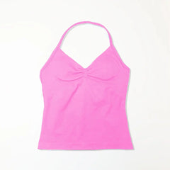 Halter Seamless Tank With Removable Pads
