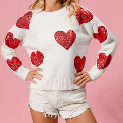 Sequin Heart Sweater