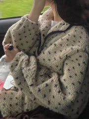 Reversible Polka Dot Fleece Sweatshirt