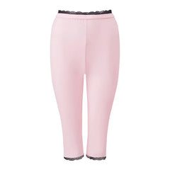 Lace Trim Capri Leggings