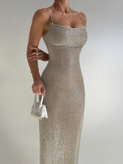 Sequin Mesh Long Dress - Free From Label