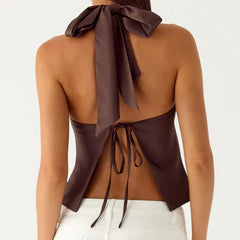 Halter Tie-up Cropped Top