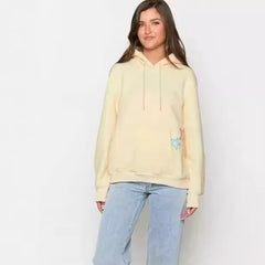 Solid Colour Star Print Hoddie