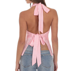 Satin Halter Tank Top