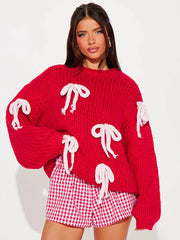 Red String Bow Sweater