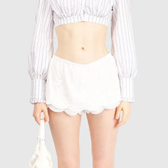 Flower Embroidery Mini Skirt