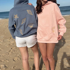 Seashell Embroidery Hoodie