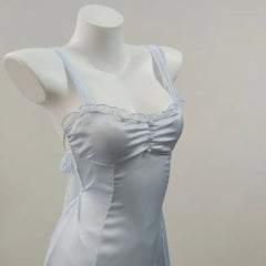 Back Cross Tie Up Slip Nightdress