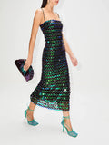 Sequin Strap Midi Dress