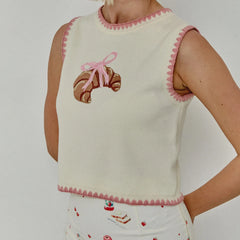 Knit Print Vest