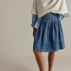 Denim Midi Skirt