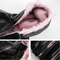 Fuax Fur Hooded Parkas
