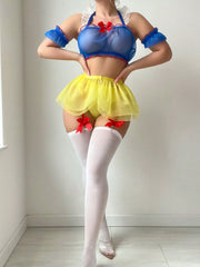 Snow White Mesh Lingerie Set