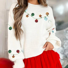Christmas Lights Sequin Sweatshirt